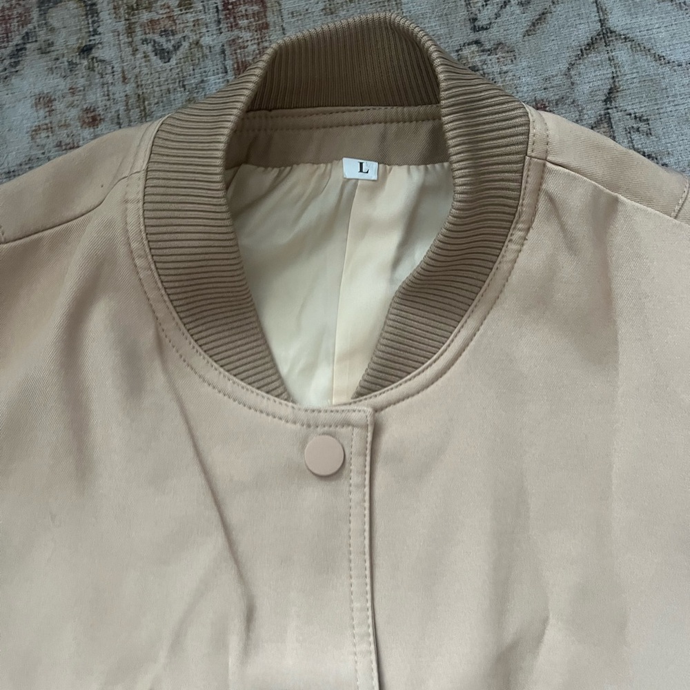 Tan Bomber Jacket - Picture 6 of 6